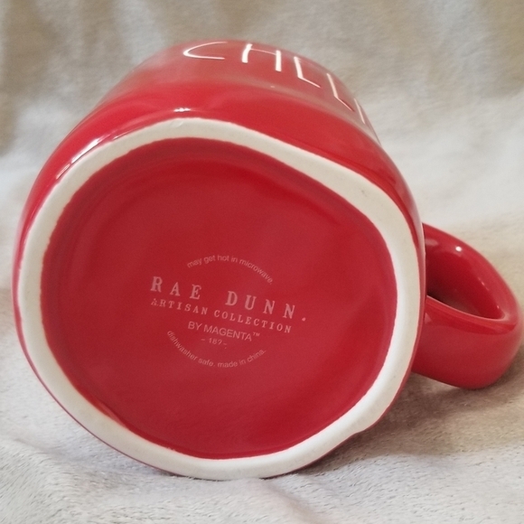 Rae Dunn Cheer Christmas Holiday Coffee Mug. Red w/ White Letters. NWT. - Picture 4 of 4